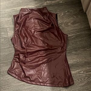 Sleek Burgundy Sleeveless Top